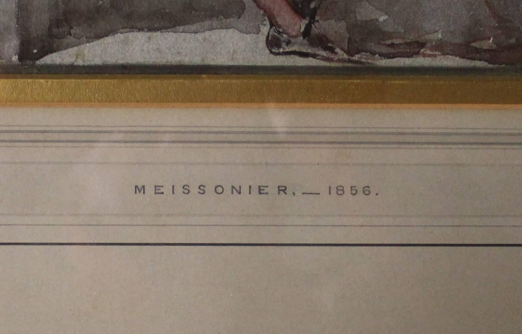 French Meissonier, Jean-louis-ernest Watercolor