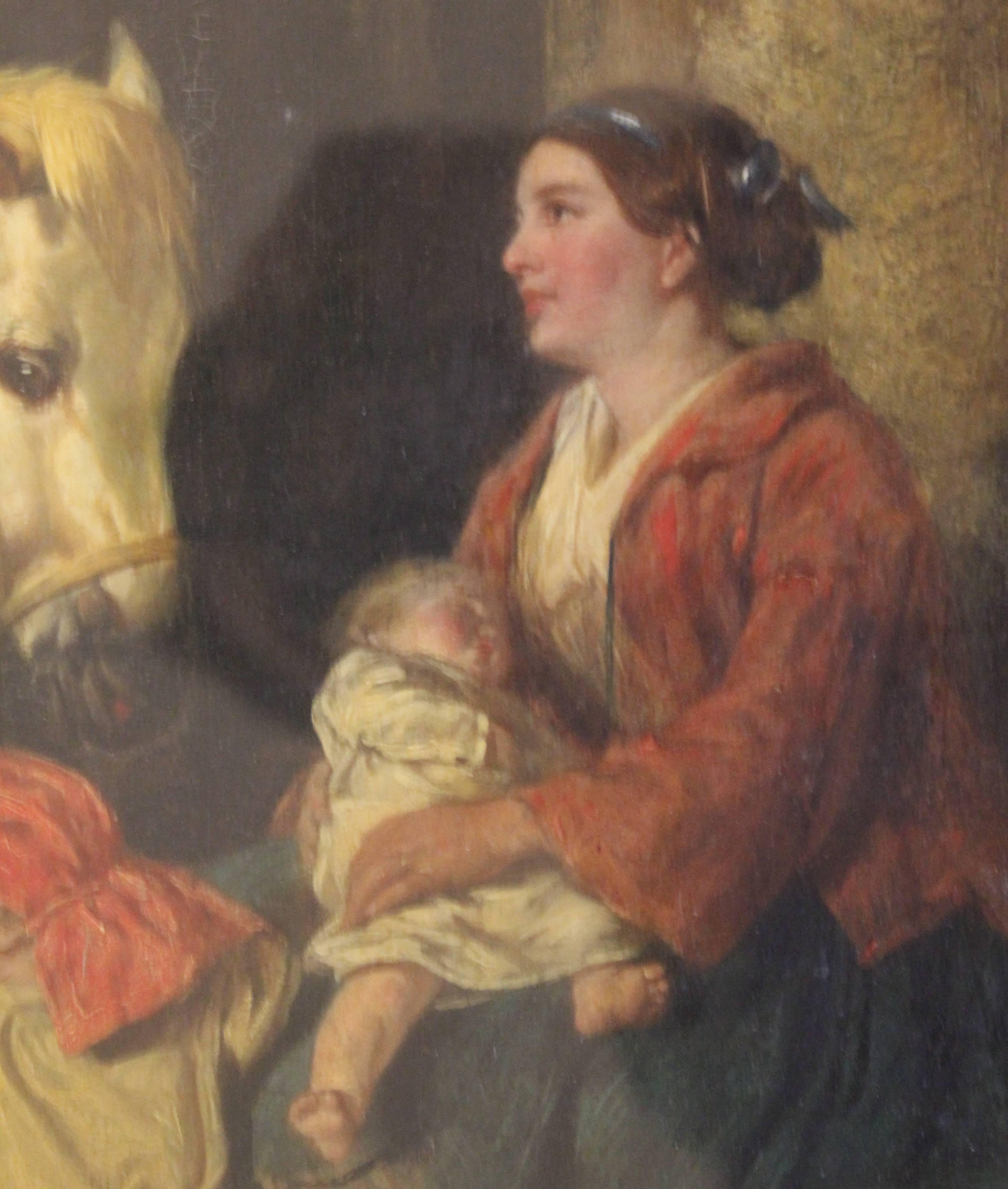 19th Century Thomas Faed Oil on Canvas Painting (Scottish 1826-1900)
 
Thomas Faed RSA was a Scottish painter who is said to have done for Scottish art what Robert Burns did for Scottish song.

Faed was born on 8 June 1826, in Gatehouse of