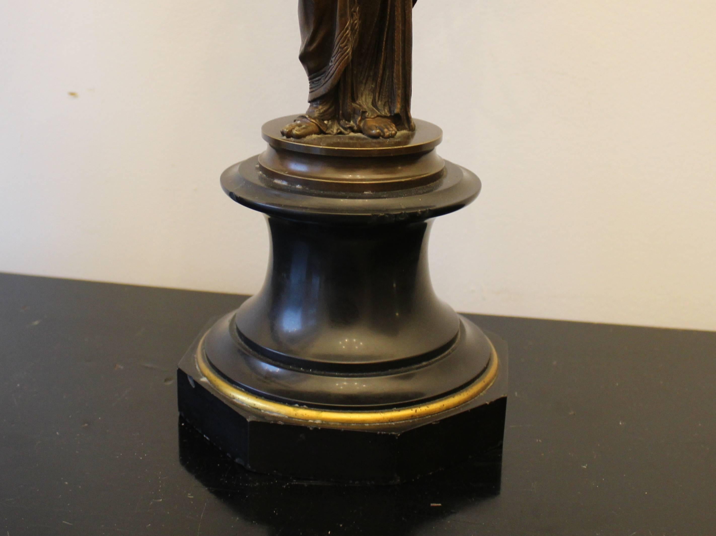 Pair of 19th Century Bronze Figural Candelabra 2