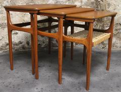 Heltborg Mobler Danish Teak Nesting Tables