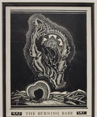 Franklin Carmichael 'Group of Seven" Woodblock Wood Engraving Christmas Card