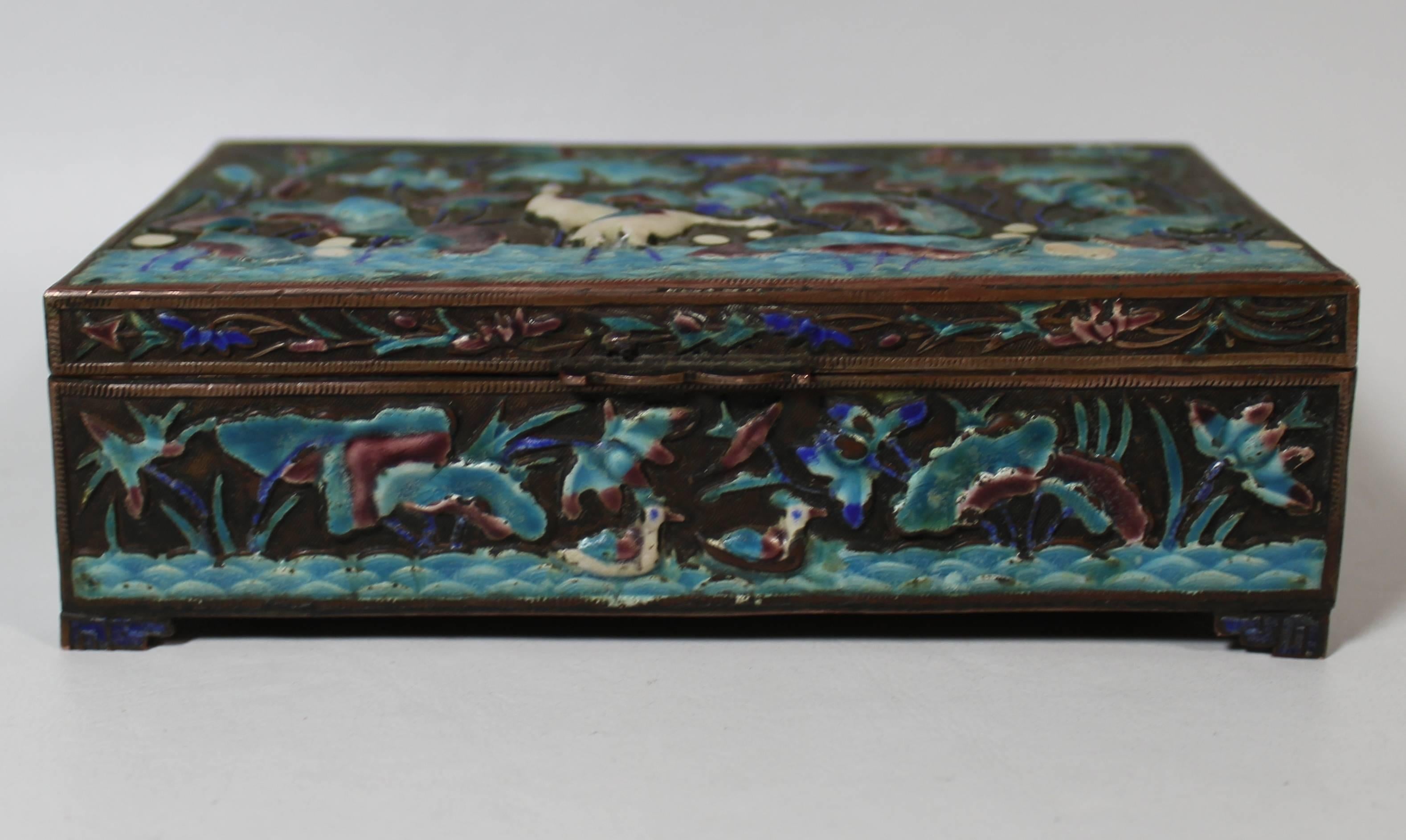 Chinese Enamel Box at 1stDibs