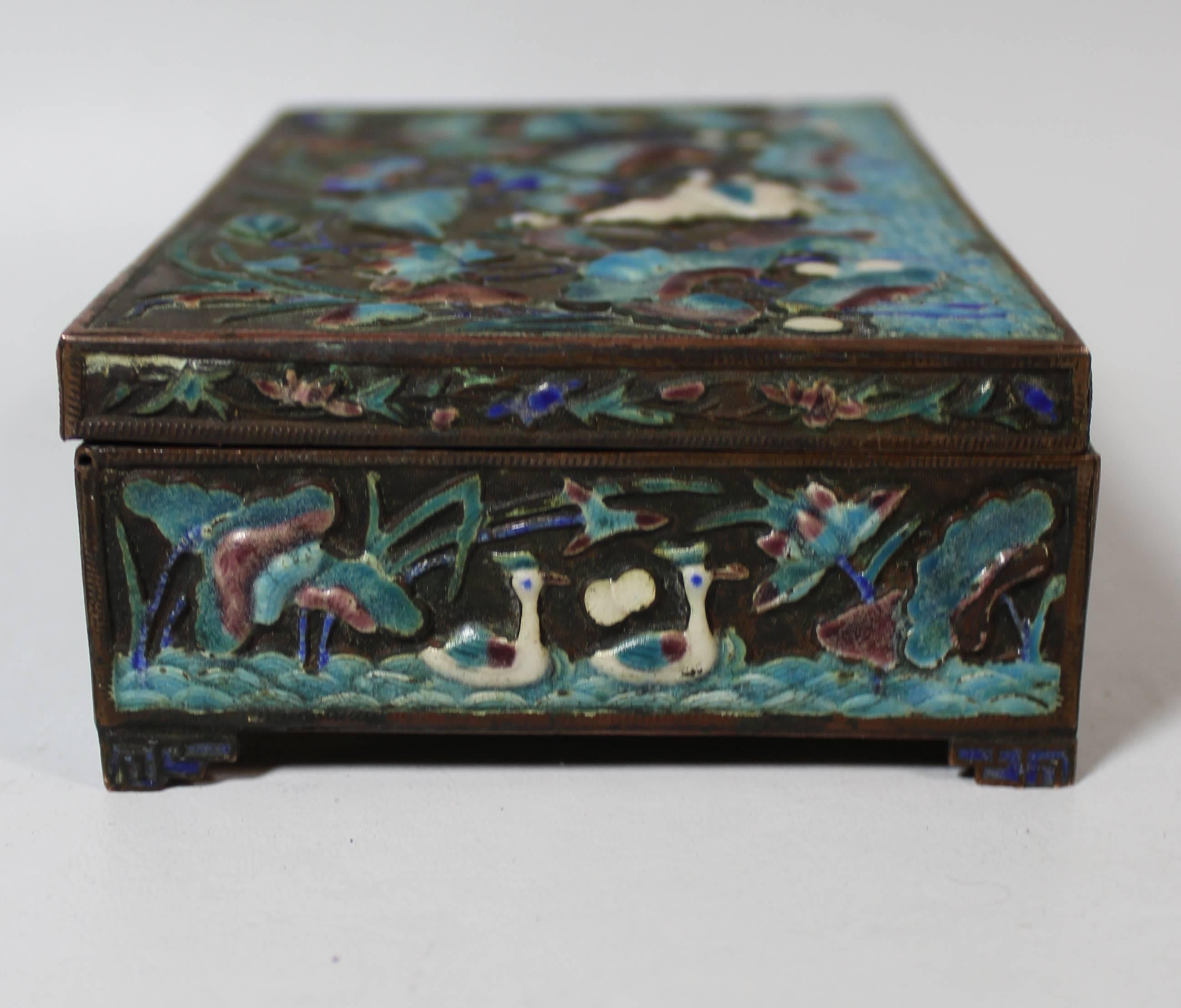 Chinese Enamel Box at 1stDibs