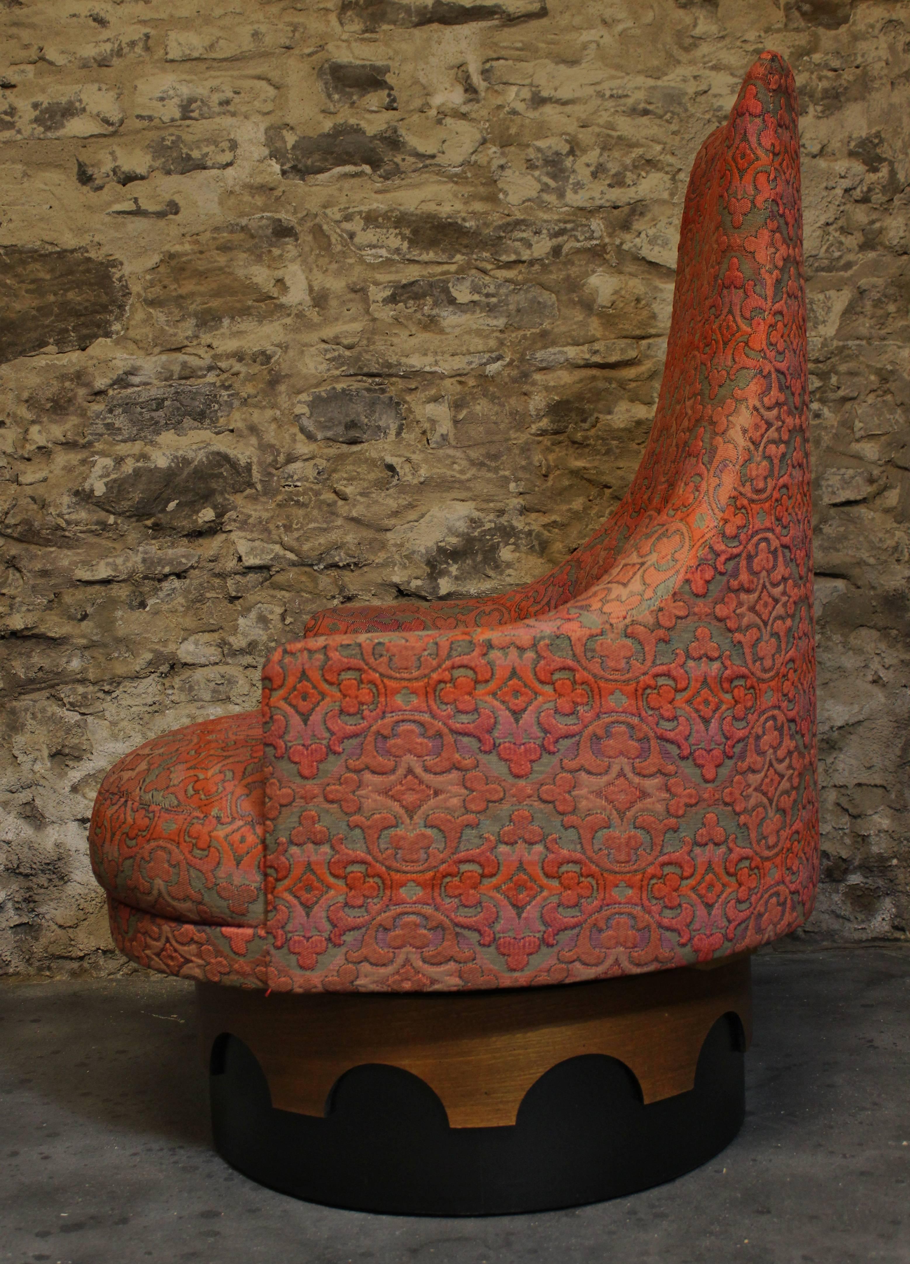 Mid-Century Modern Adrian Pearsall High-Back Swivel Chair