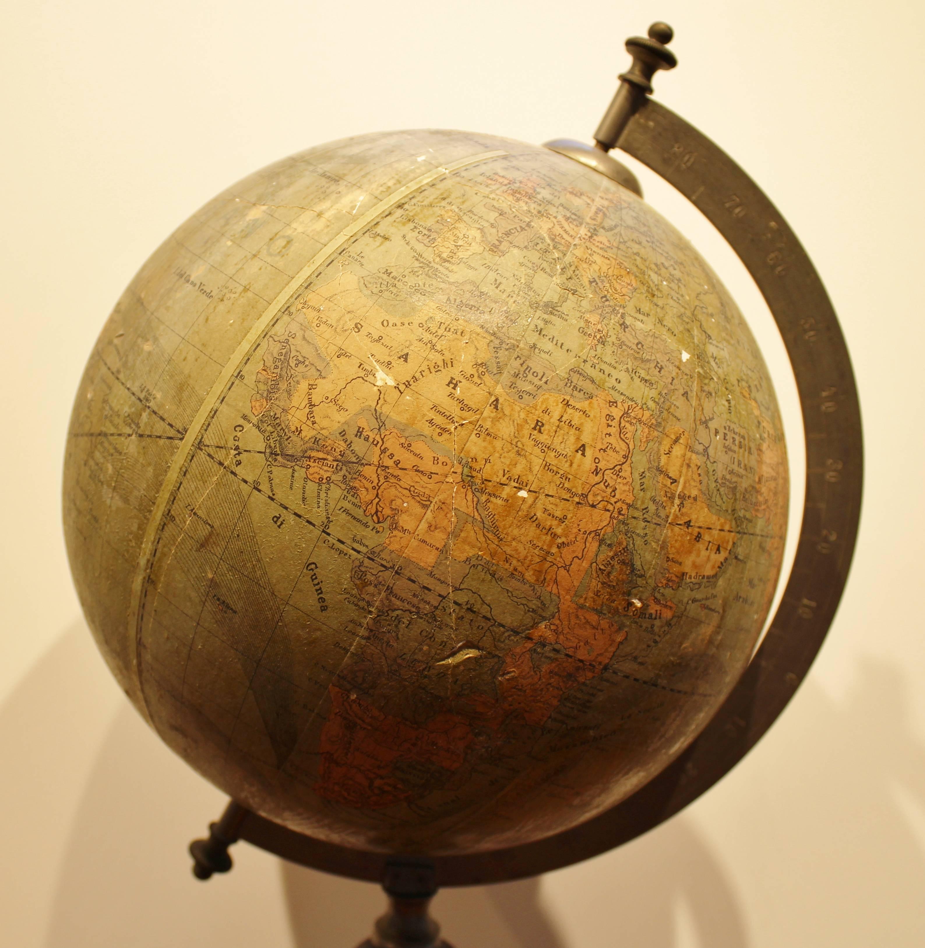 19th Century Italian Globe by Antonio Vallardi 

Free shipping with the United States and Canada.