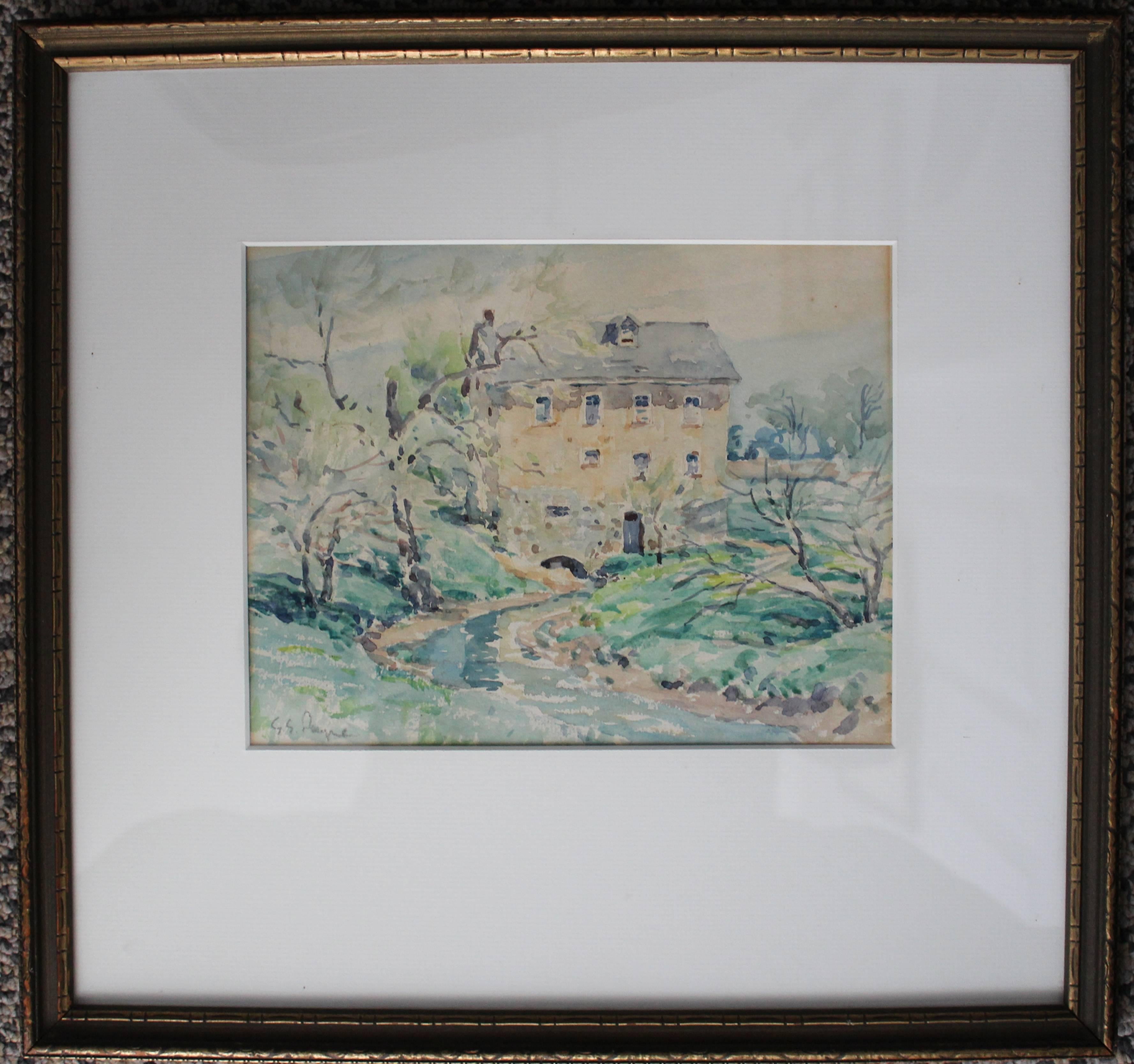 Gordon Eastcott Payne watercolour painting (Canadian 1890-1983).

Gordon Payne was born in Payne's Mills, Ontario in 1890. He studied art under Mary COX at the School of Fine Arts, New York and under George Reid, J. W. Beatty and William
