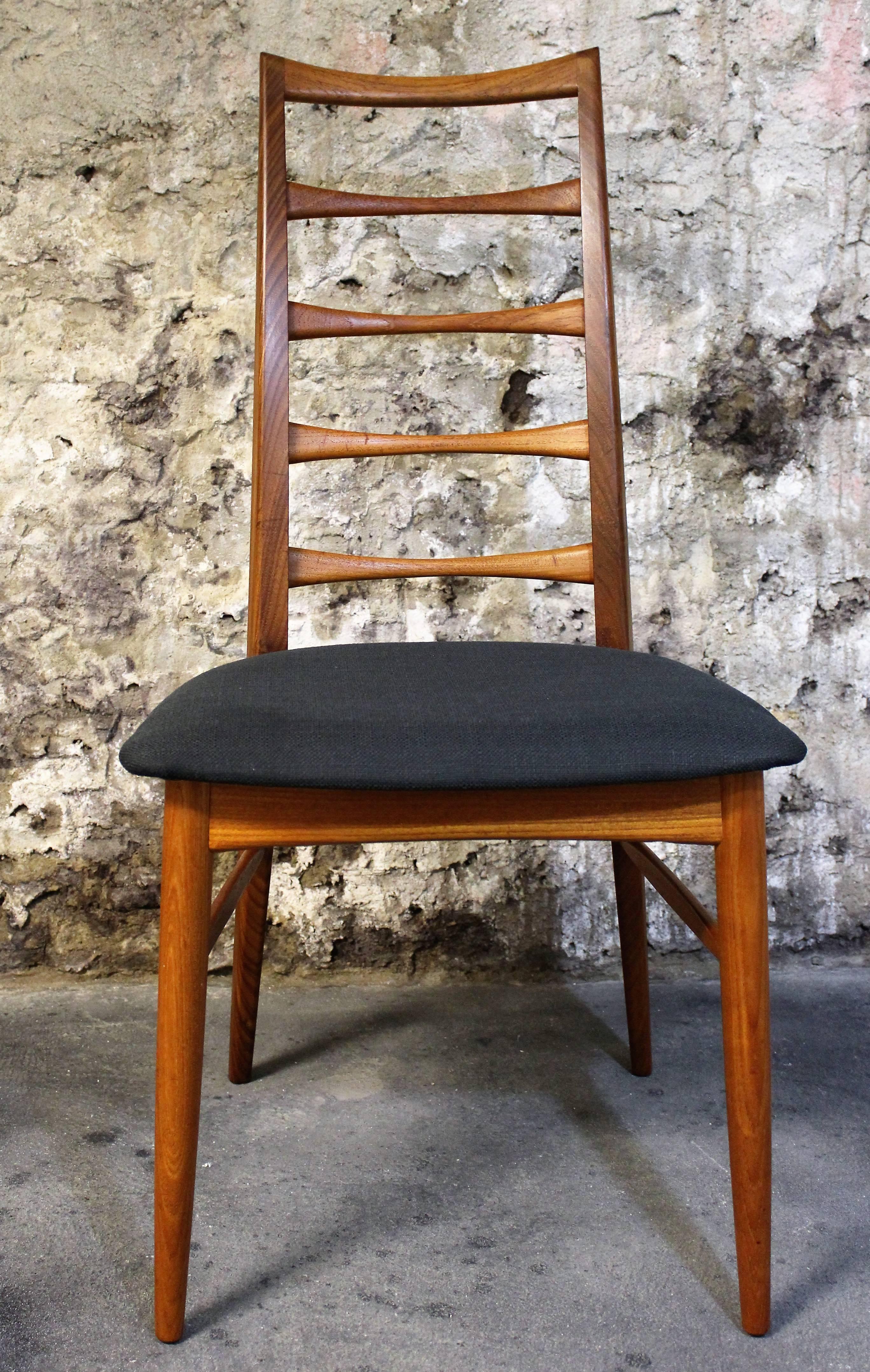 Scandinavian Modern Niels Koefoed for Koefoed Hornslet, Set of Four Danish Teak 'Lis' Dining Chairs