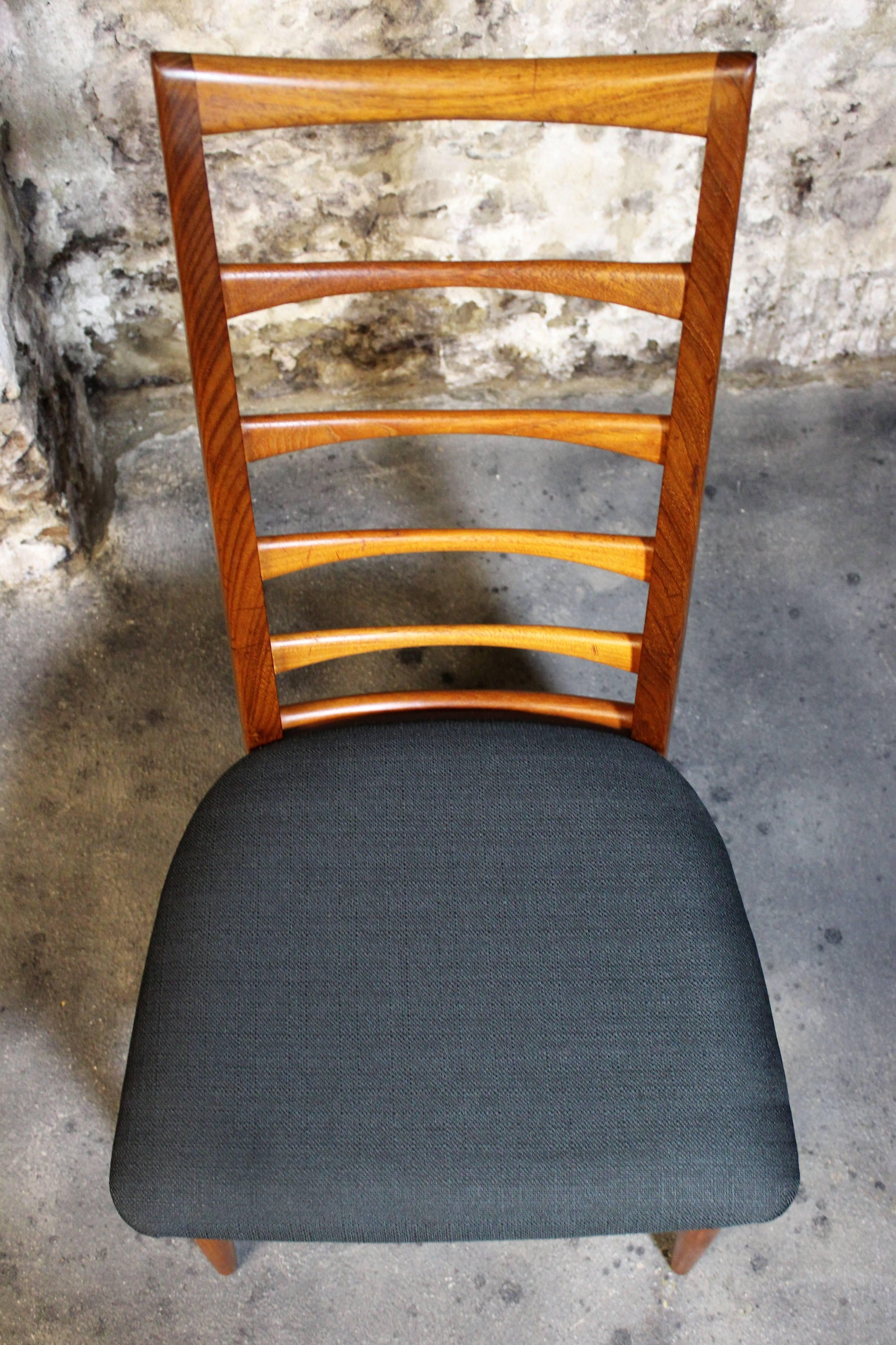 20th Century Niels Koefoed for Koefoed Hornslet, Set of Four Danish Teak 'Lis' Dining Chairs