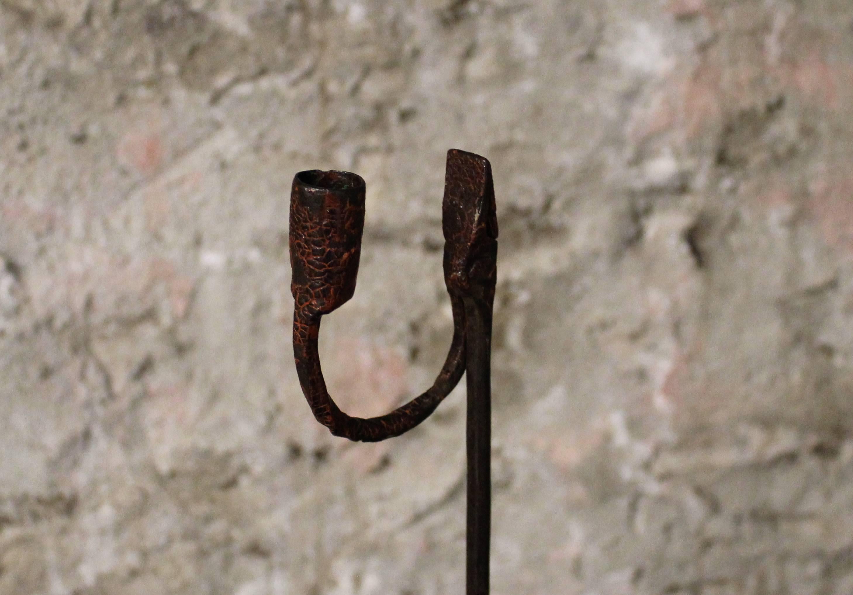 medieval rush light holder