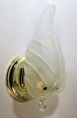 Pair of Murano Glass Leaf Wall Sconces