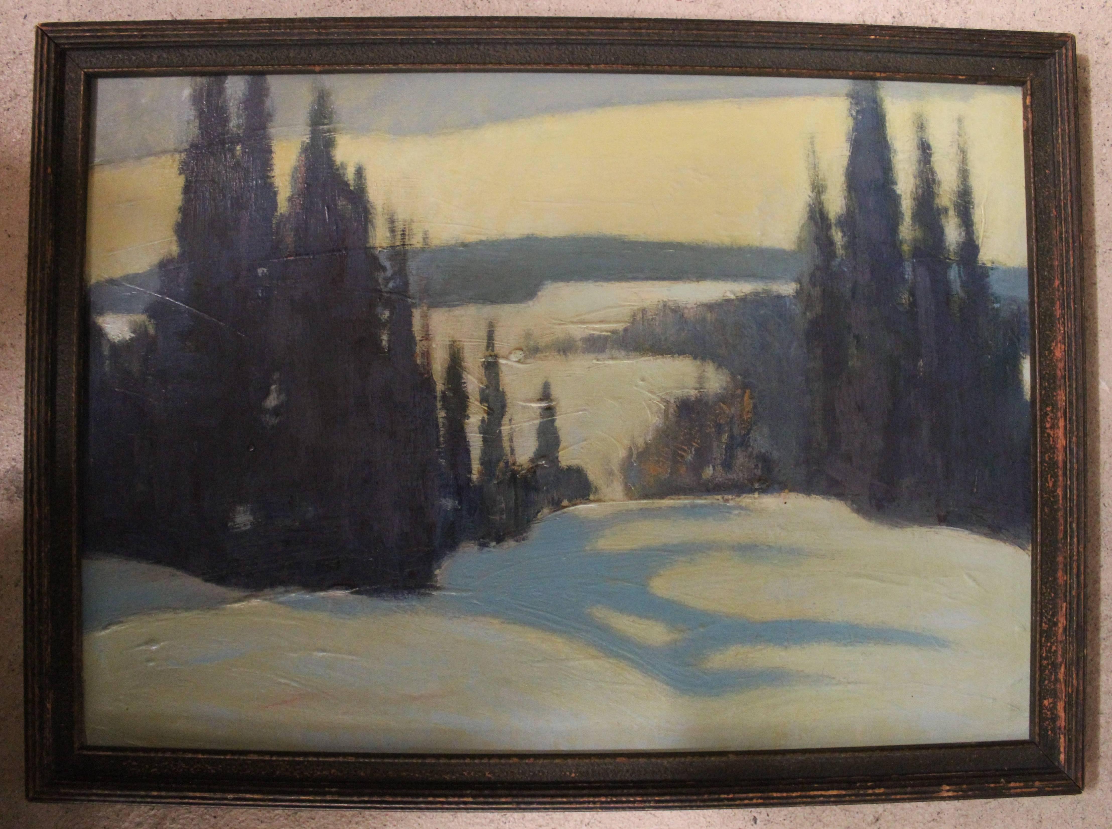 Hennessey, Frank Charles Rca, Frsa, Osa
Medium: Oil
Canadian (1894-1941)
Signed on verso
Size without frame: 10 high x 14 wide
Size with frame: 11 high x 15 wide

Frank was born in Ottawa in 1893 and studied at Albion College, Michigan. He travelled
