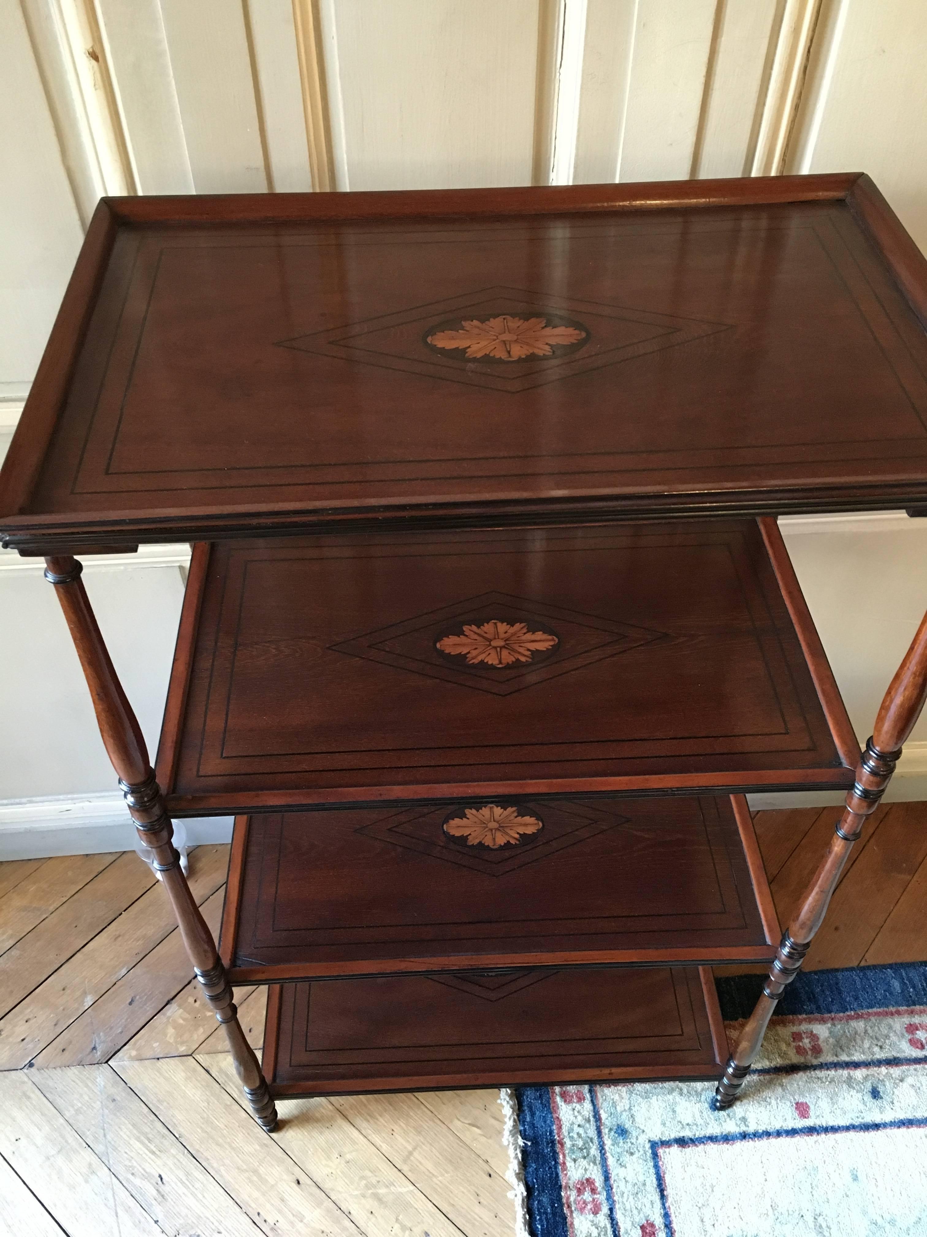 Romantic Early 19th Century Pair of Four Shelf Dessert Tables For Sale