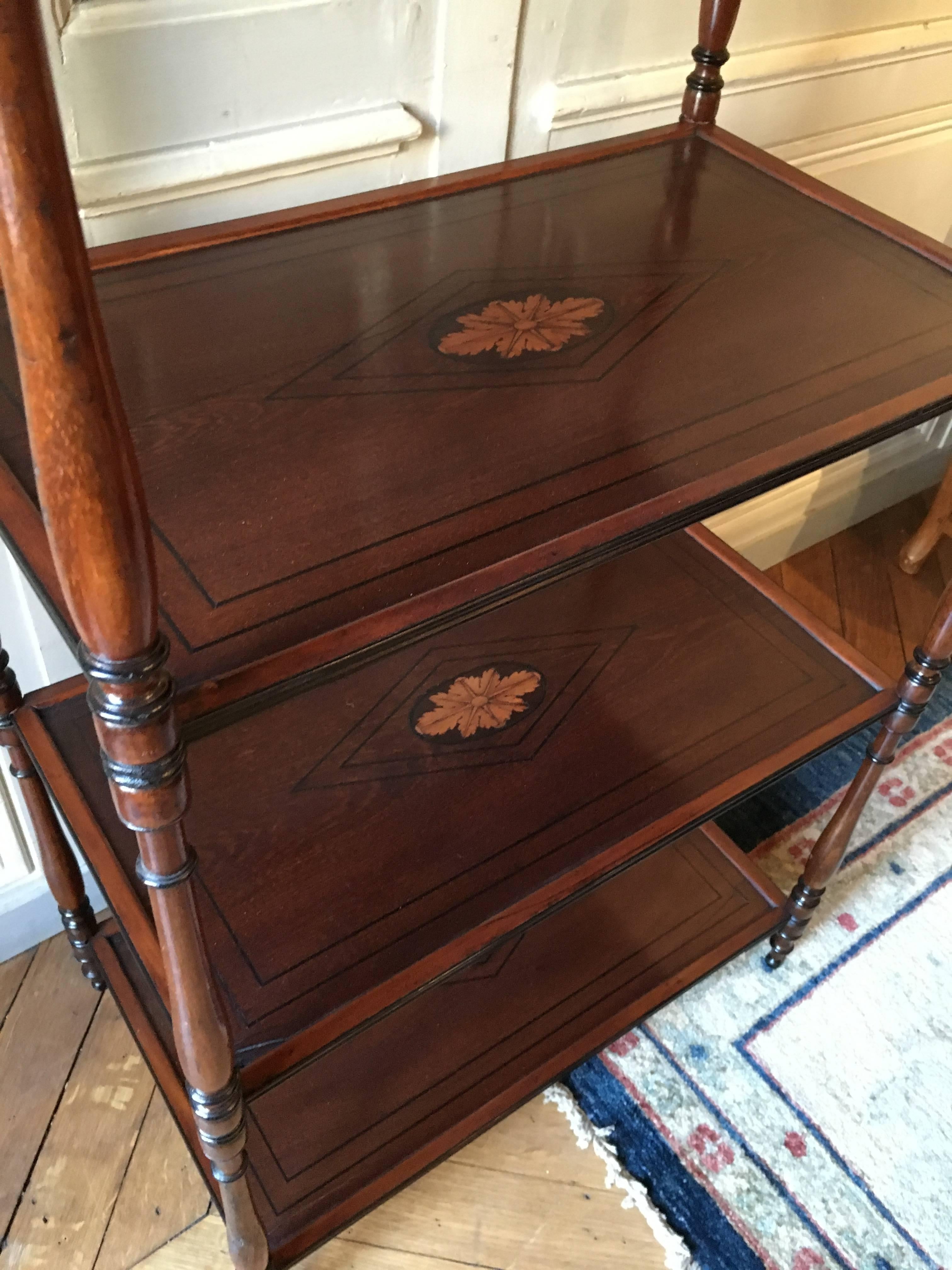 European Early 19th Century Pair of Four Shelf Dessert Tables For Sale