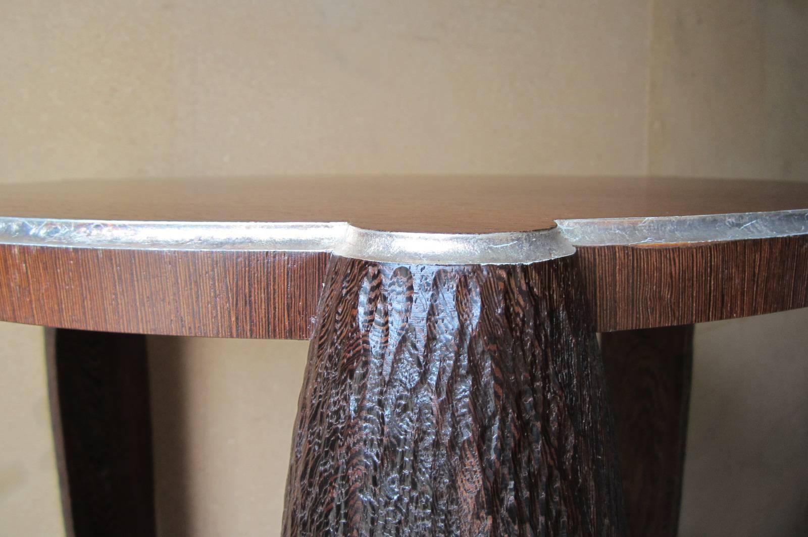 French Zaïre Side Table. Gauged solid wenge. Elisabeth Garouste and Mattia Bonetti.  For Sale