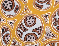 'Luga' by Kittey Malarvie, Natural Ochre Painting, Australian Aboriginal Art