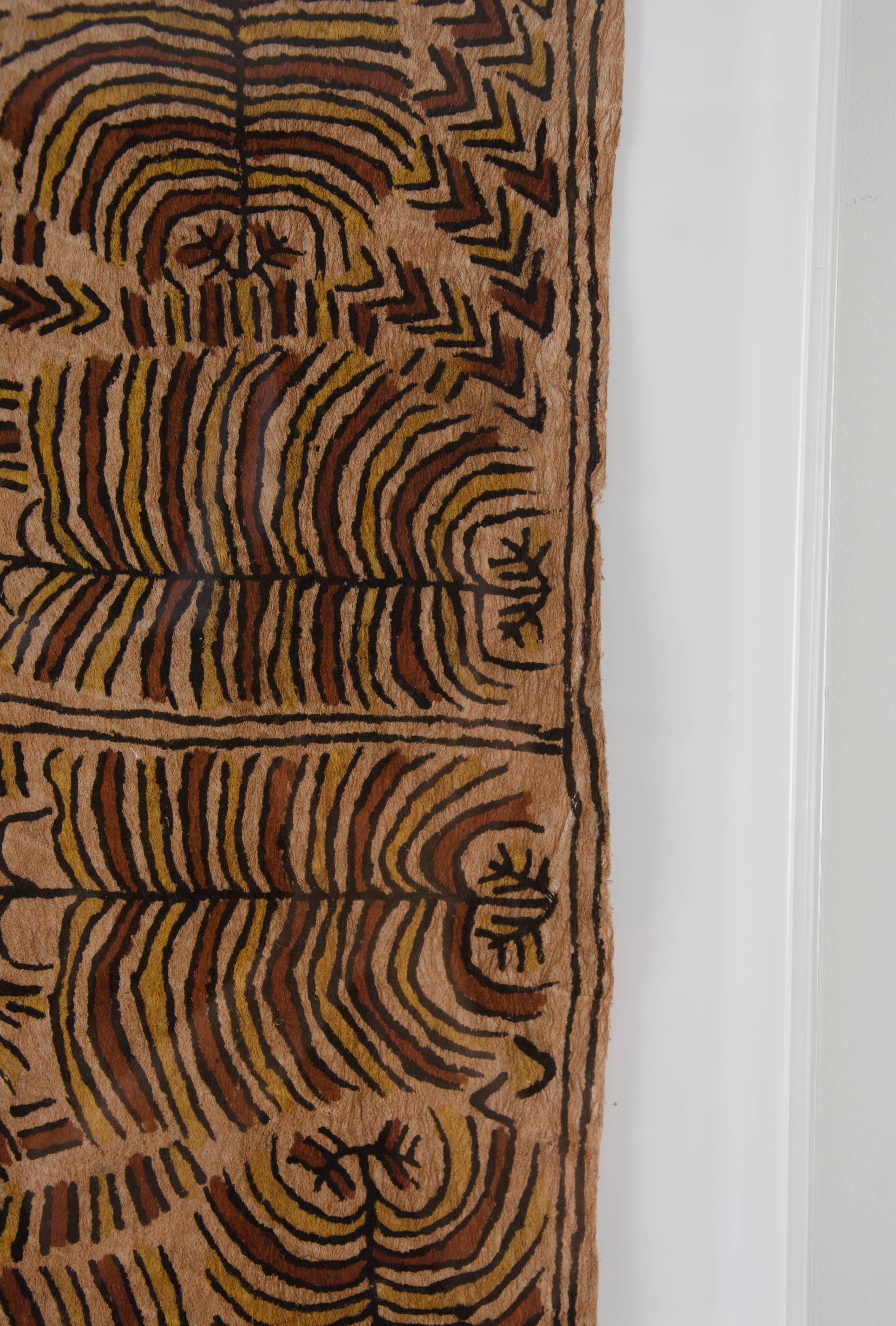 Contemporary 'Misaje' by Martha-Jean Uhamo, Australian Aboriginal Bark-Cloth Painting