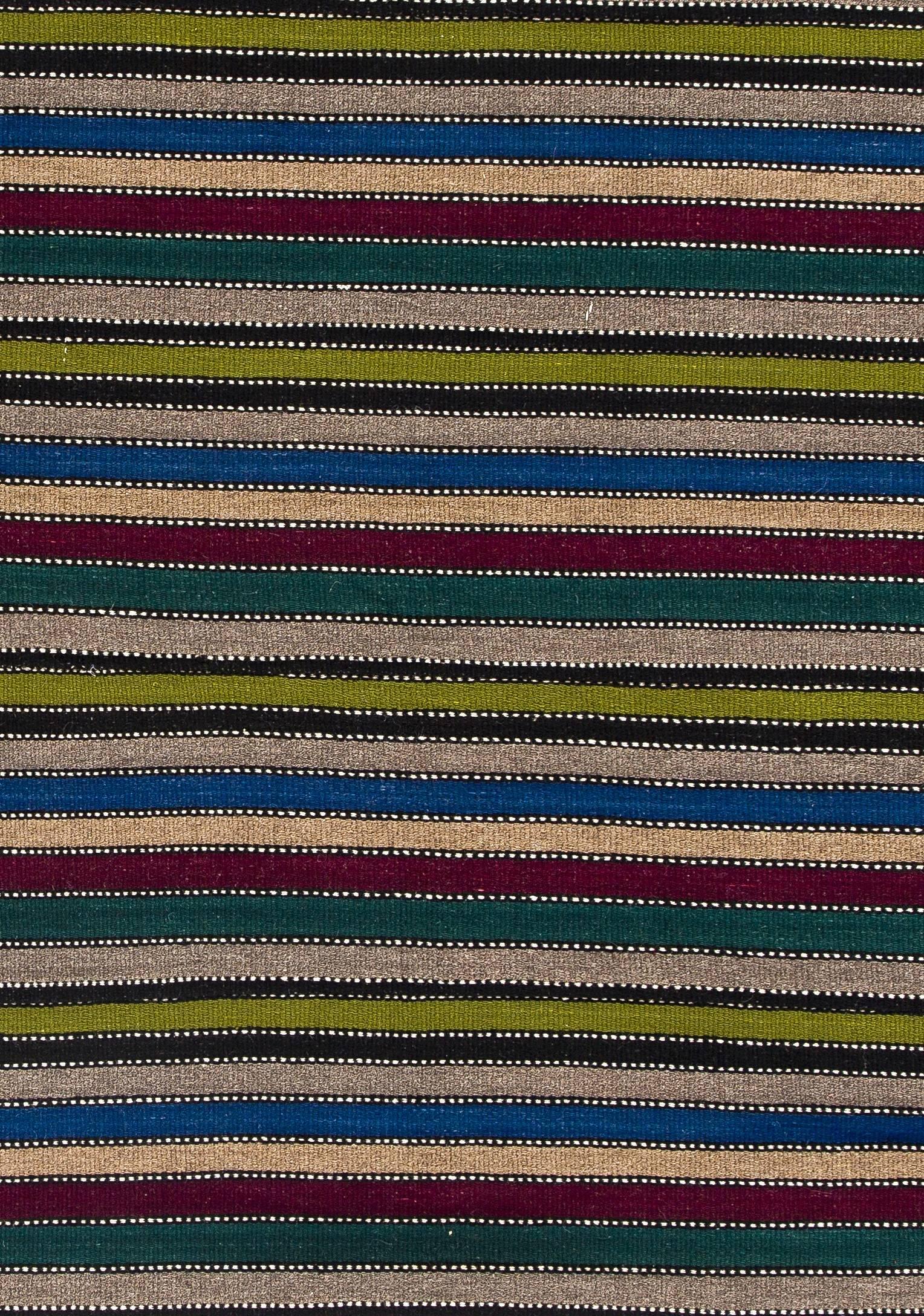 Turkish Striped Anatolian Kilim Rug
