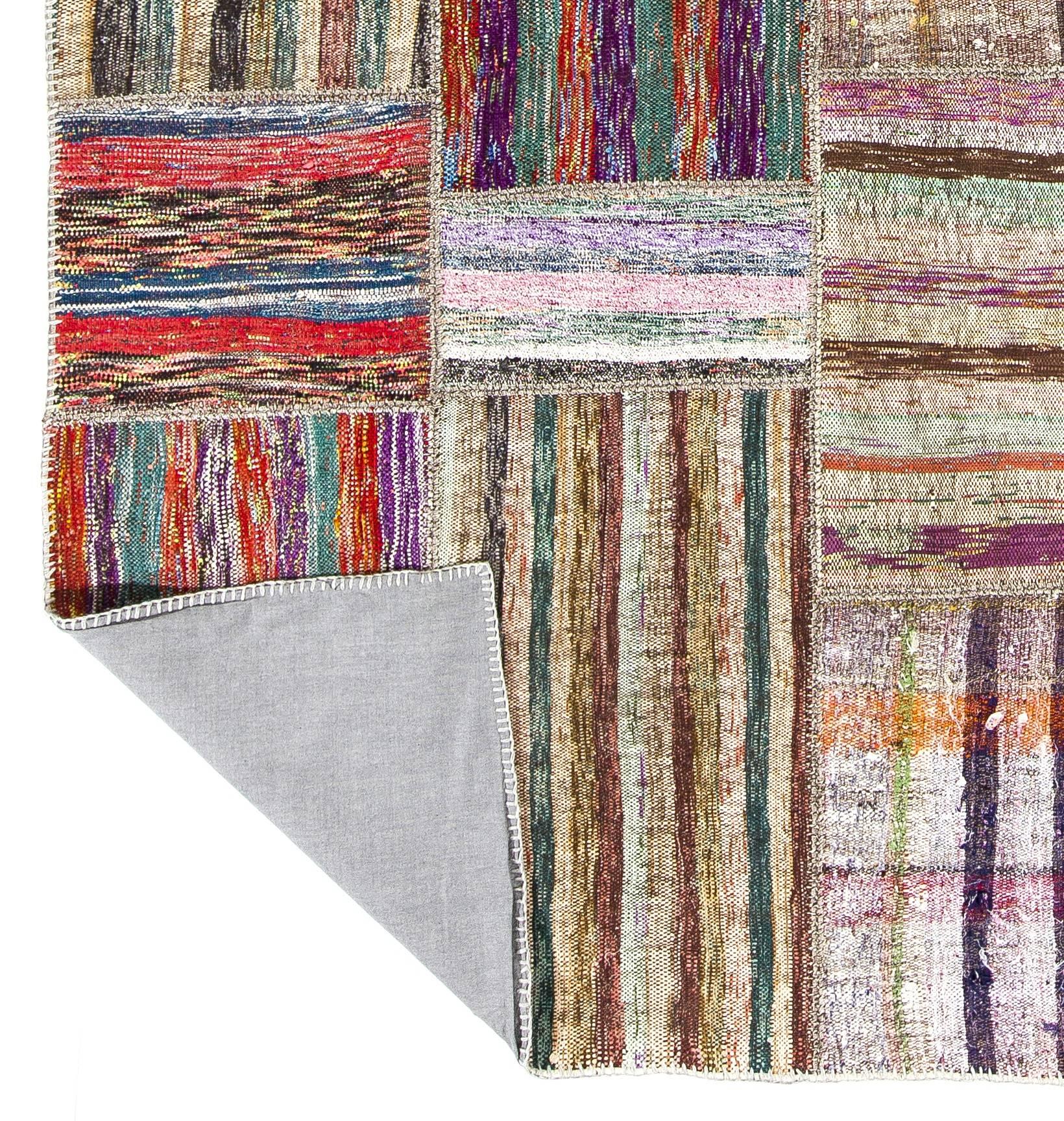 Kilim Colorful Cotton Turkish Rag Rug