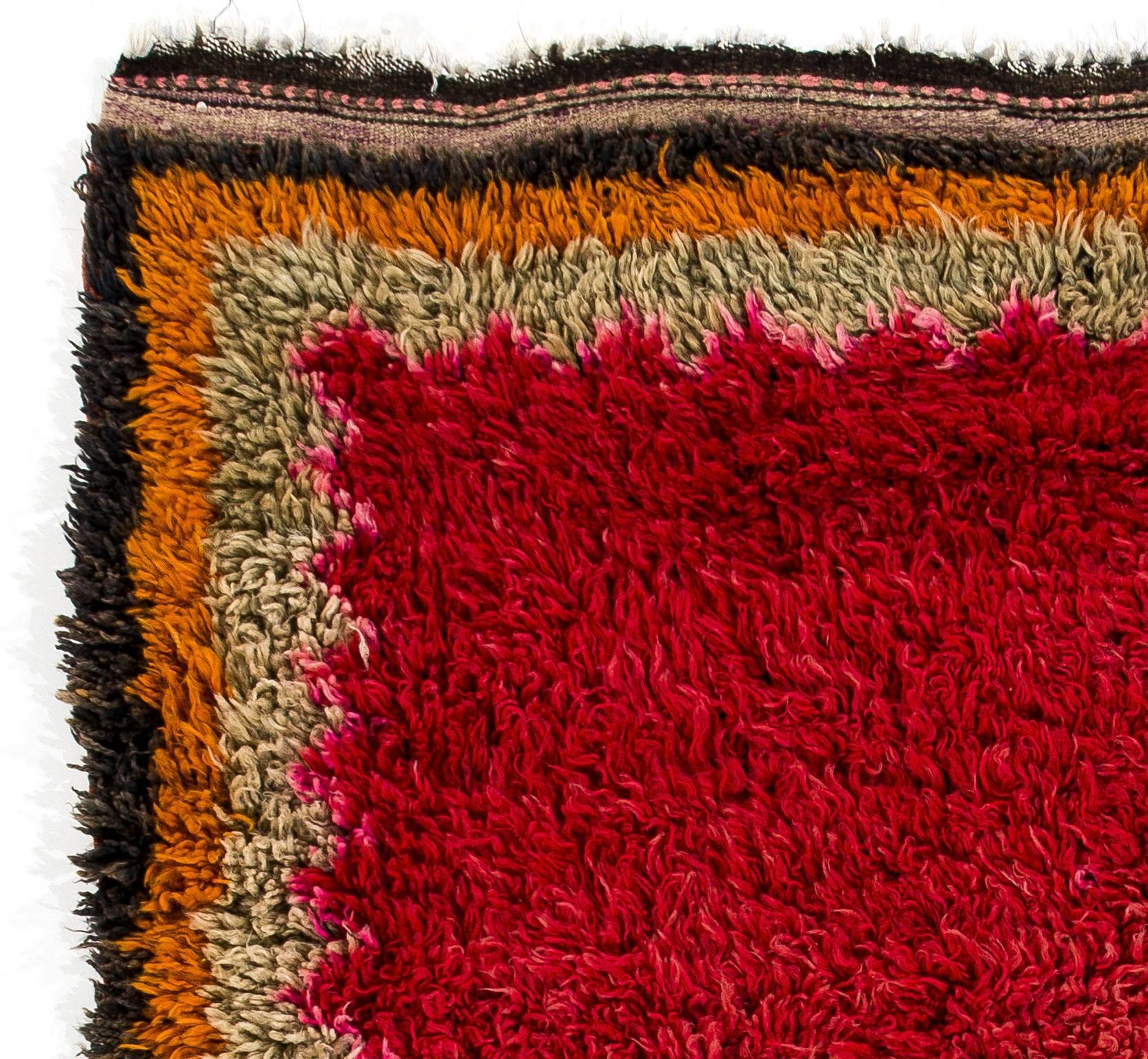 Hand-Knotted Contemporary Minimalist Hand-knotted Turkish Tulu Wool Rug, Custom Options AVL