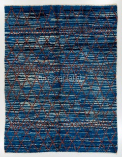 Modern Natural Dyed Moroccan Beni Qurain Berber Rug. Custom Options Available