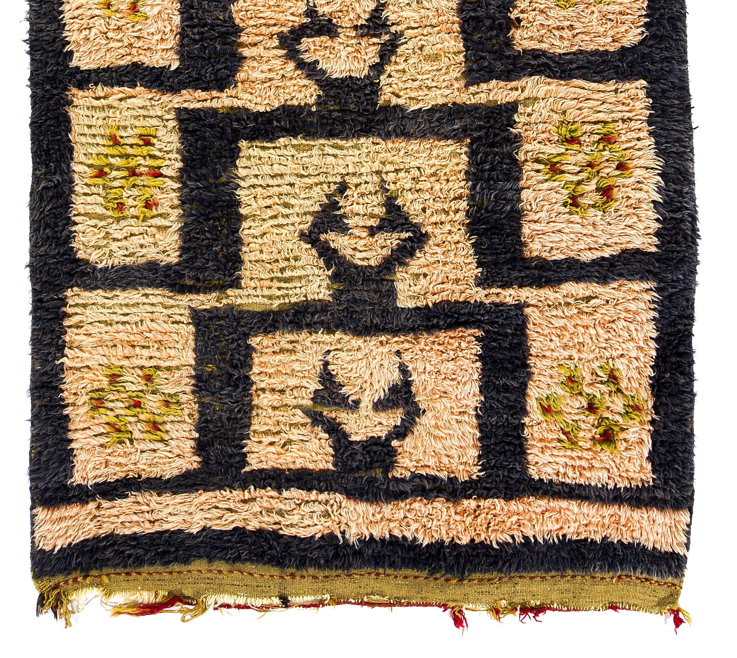 Turkish Midcentury Anatolian Tulu Rug with Ascending Arches