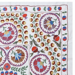4.6x7 Ft Boho Wall Decor, Needlework Wall Art, Embroidered Suzani Wall Hanging