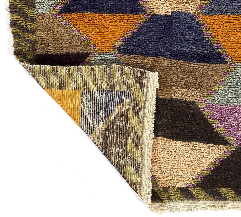 Colorful MidCentury Modern "Tulu" Rug For Sale at 1stdibs