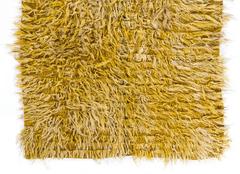 Solid Yellow Mohair Tulu Rug