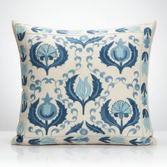 Funda de cojín 100% seda de 20 "x20". Funda de almohada bordada. Almohada de encaje hecha a mano