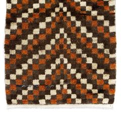 Handmade Turkish Checkered "Tulu" Rug. Made-to-order, Customizable. 100% Wool