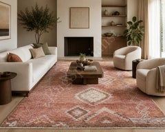 9x11.3 Ft Hand Knotted Moroccan Design Rug, 100% Wool, Custom Options Available
