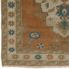 4.5x6.5 Ft One-of-a-Kind Vintage Central Anatolian Hand-Knotted Wool Rug