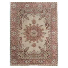 9x11.7 Ft One-of-a-Kind Turkish Hereke Rug, Traditional Hand-Knotted Wool Carpet
