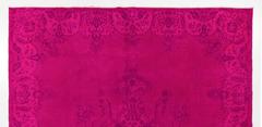 Vintage Oriental Rug Re-dyed in Hot Fuchsia Pink