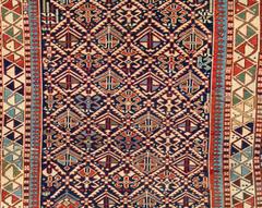 4.2x6.2 ft Antique Caucasian Shirvan Rug, circa 1880