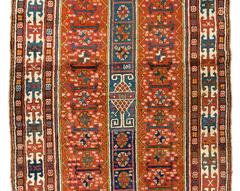 Antique Caucasian Karabakh Runner Rug, Tribal Carpet, Full Pile. 4.2 x 9.3 ft