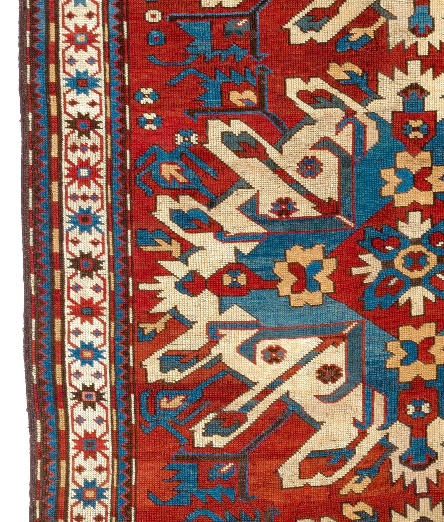 Wool Antique Caucasian Chelaberd 