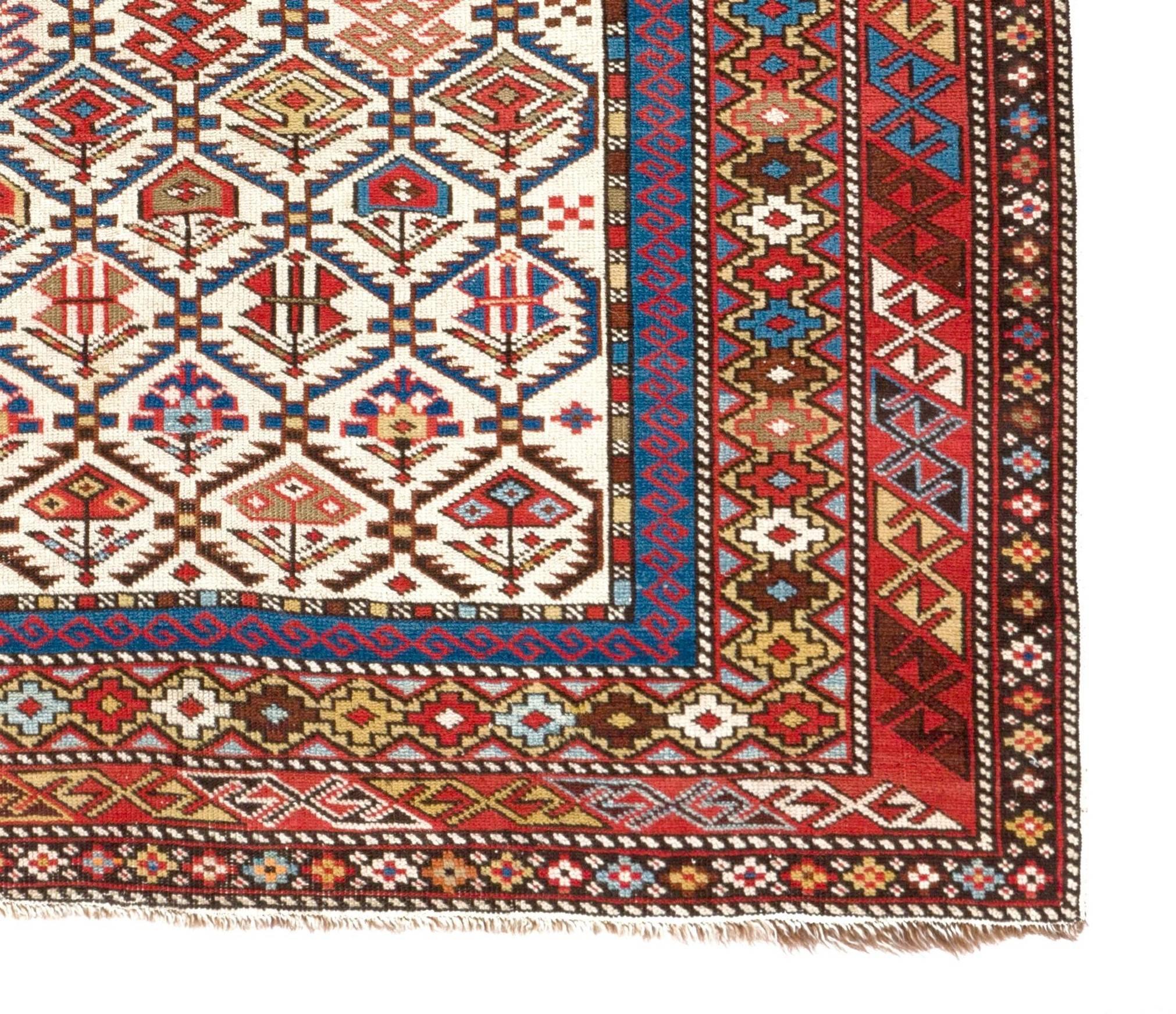 Turkish Fine Antique Caucasian Shirvan Rug