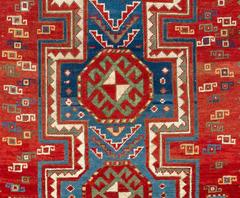 Antique Caucasian Fachralo Kazak Rug