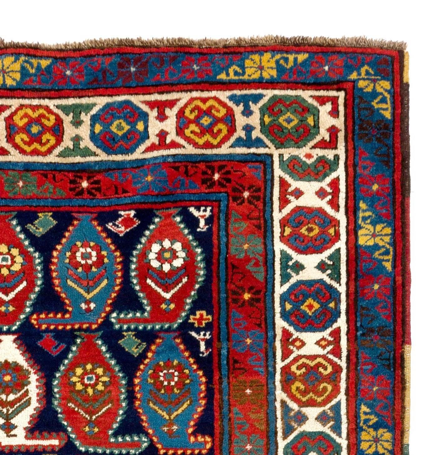 Kazak Colorful Caucasian Gendje Rug