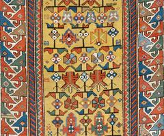 Antique Caucasian Kazak Prayer Rug
