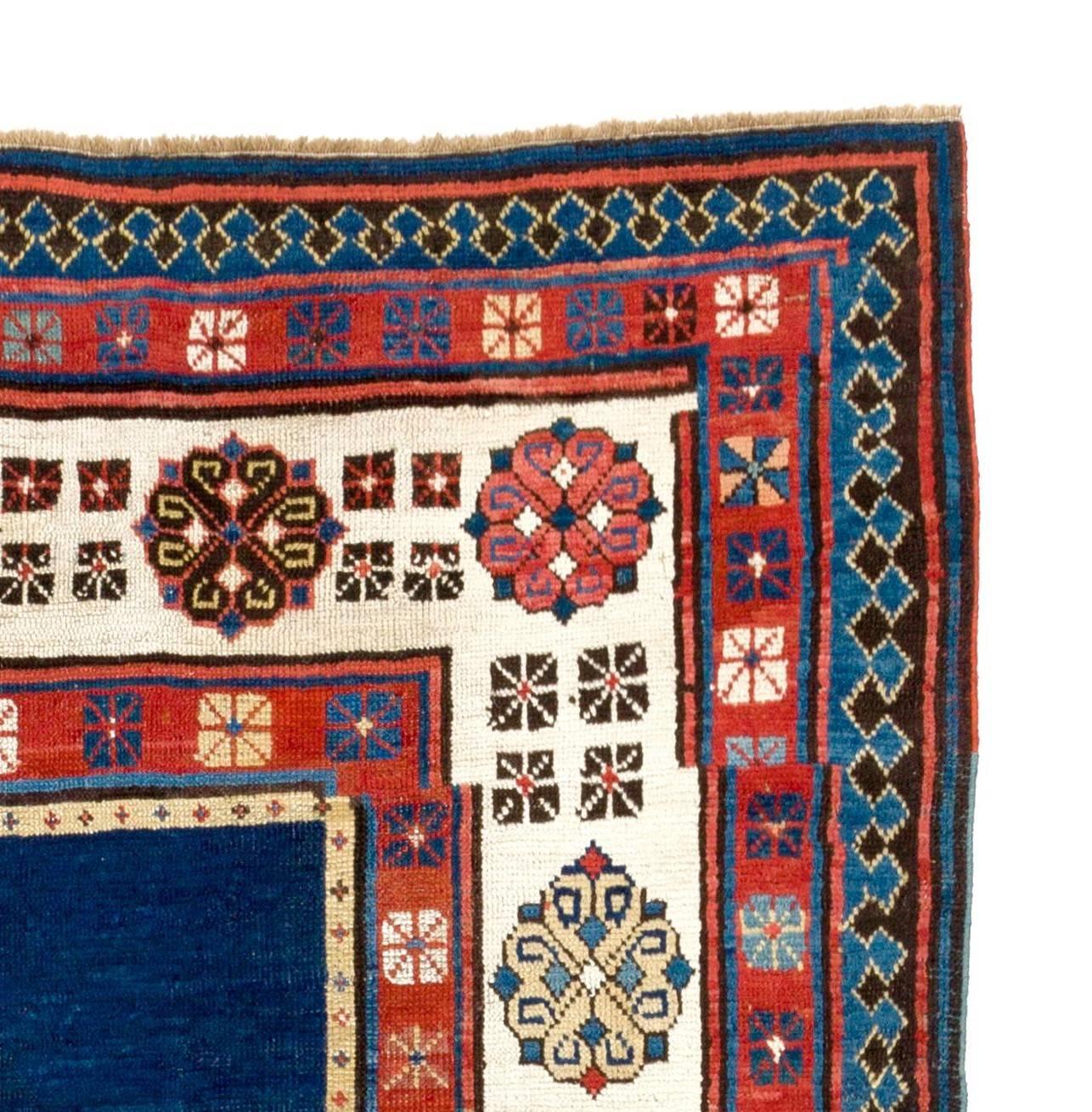 Kazak Antique Caucasian Talish Runner, 19th Century