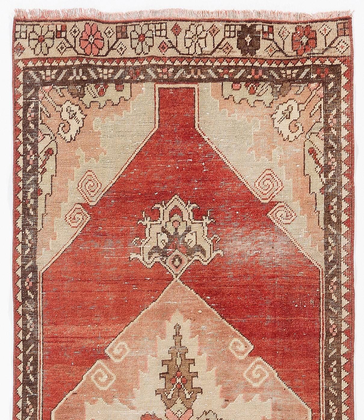 A first half 20th century Oushak runner from Central Anatolia, low wool pile on wool foundation. Some wear in line with age otherwise in good condition, sturdy and as clean as a brand new rug.