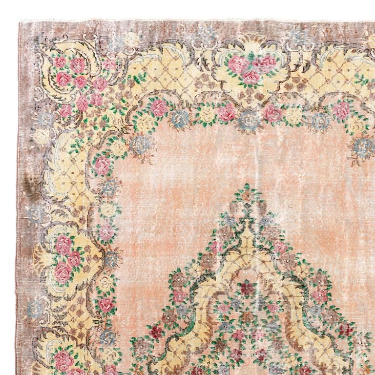 shabby chic floral ghiordes rug for sale at 1stdibs shabby chic floral ghiordes rug for sale at 1stdibs