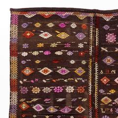 One of a Kind Anatolian Dowry Kilim, Vintage Flat-Weave Rug