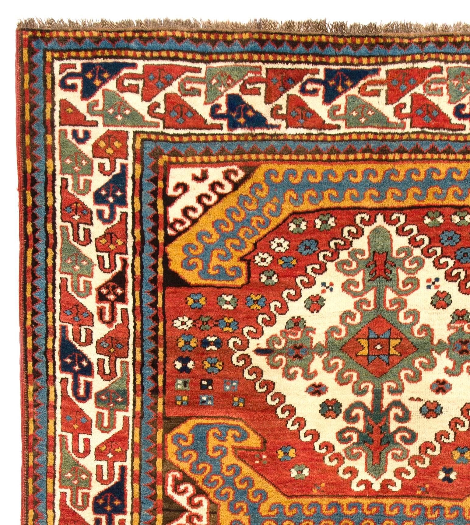Kazak Exceptional Antique Caucasian Karabagh Chelaberd Rug