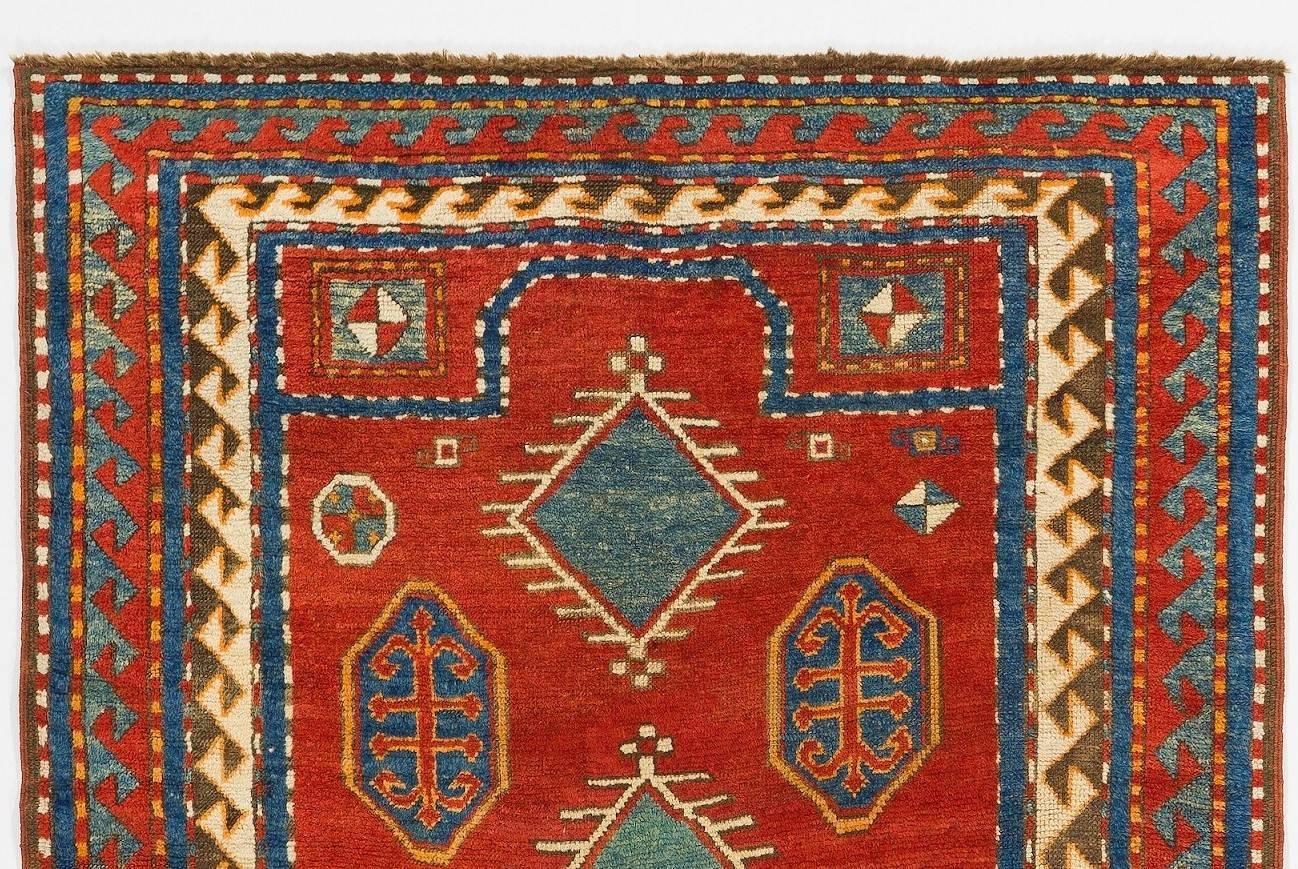 Antique Caucasian Bordjalou Kazak Rug, circa 1880 In Excellent Condition In Philadelphia, PA