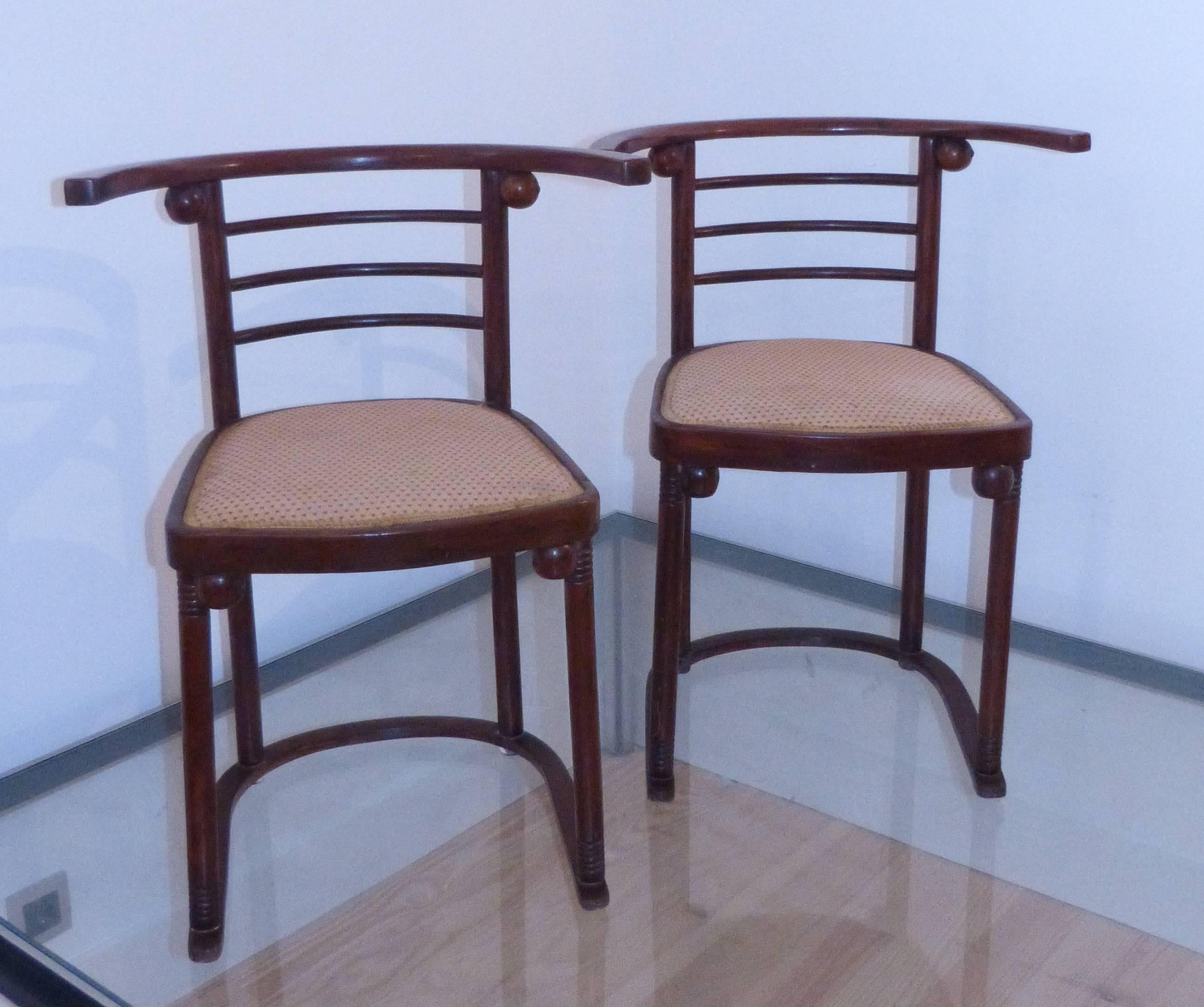20th Century Set of Three Fledermauss Chairs by Josef Hoffmann 1905