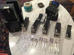 3T Set by Roger Tallon, Luxe Edition, Glasses Daum, Flatware Ravinet d'Enfert