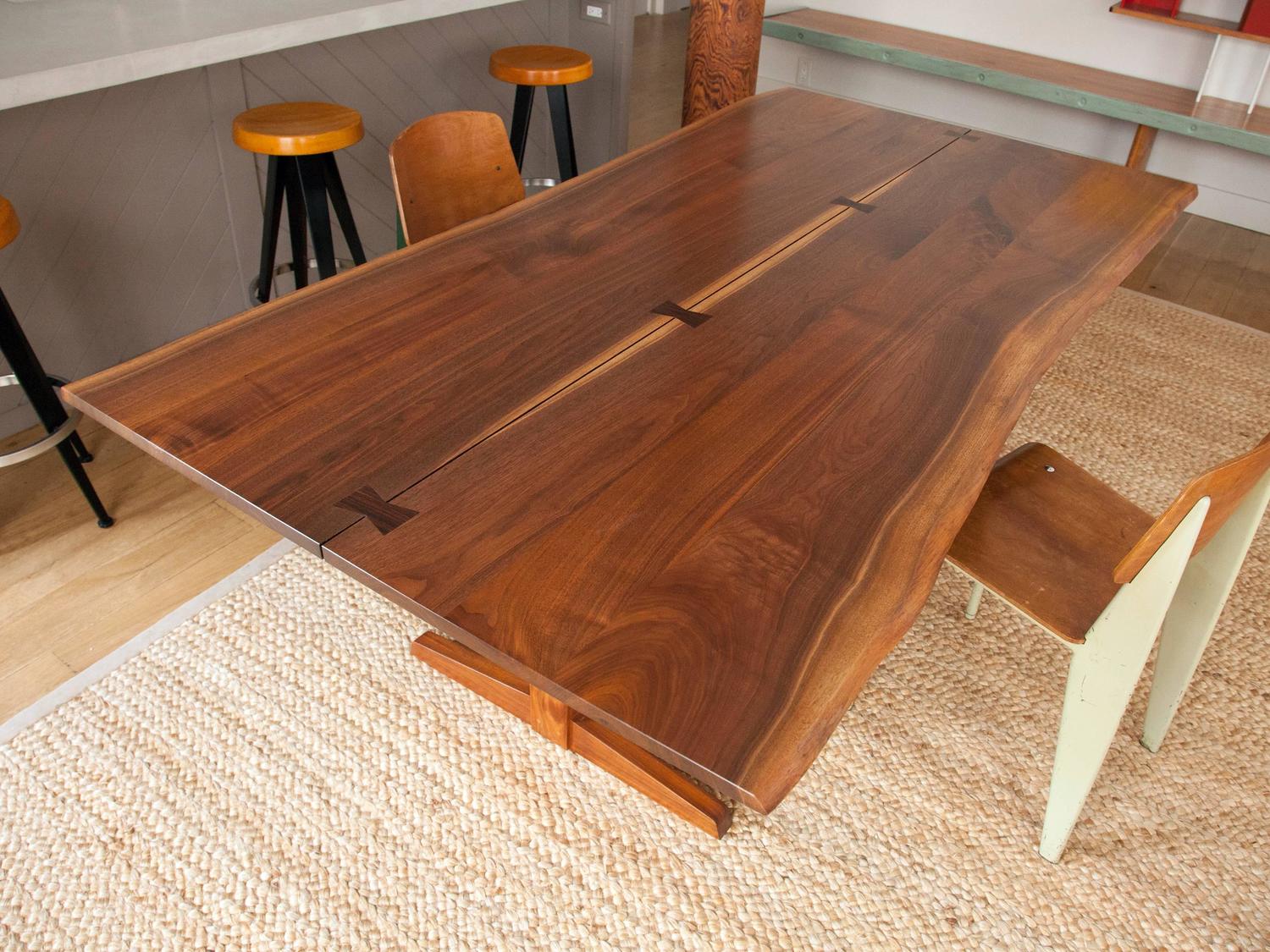 Nakashima Trestle Dining Table with Rosewood Butterfly Joints at